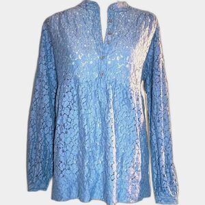 Michael Michael Kors Blue Lace Tunic Blouse XL - Like new
